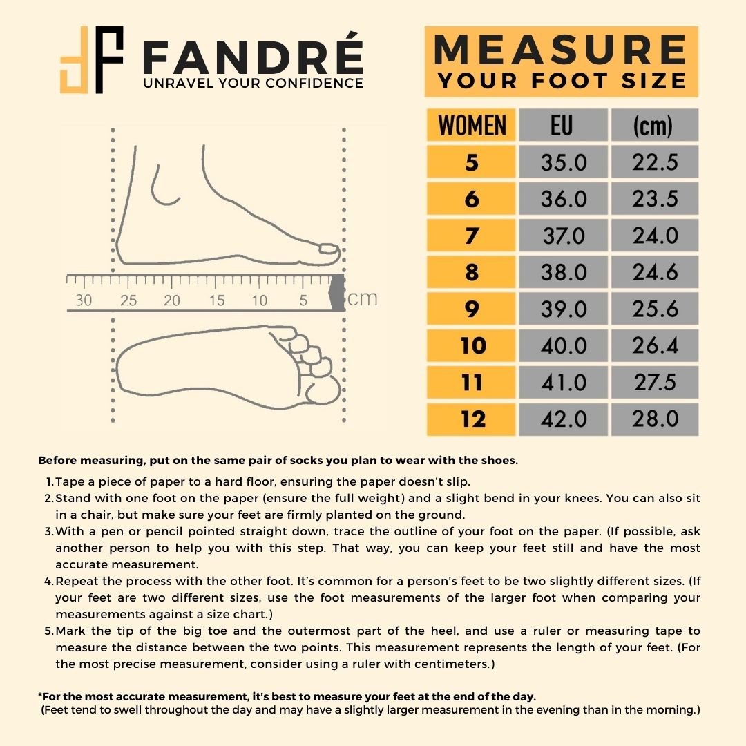 size chart for women's mules