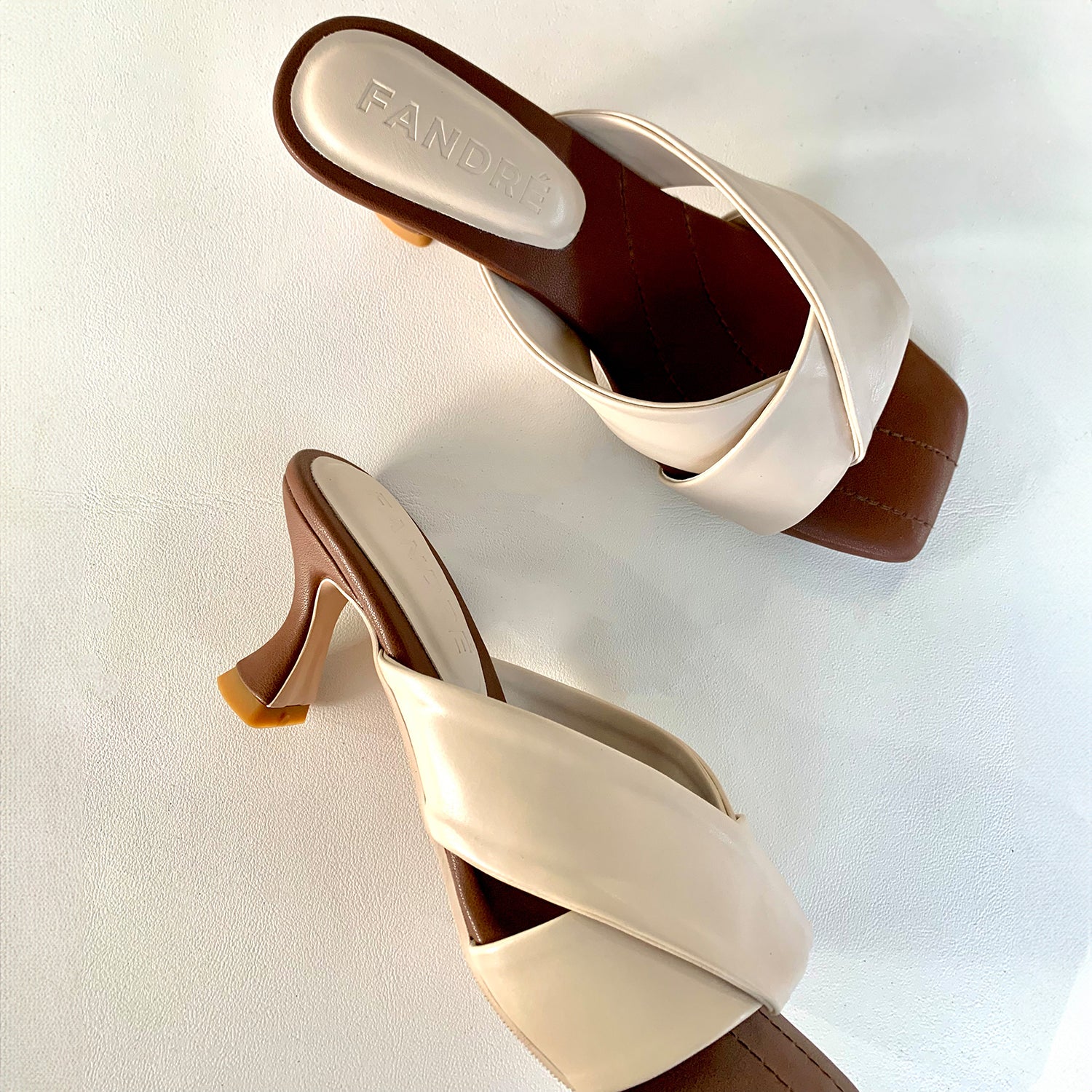 Heeled quality sandals for women up and side view